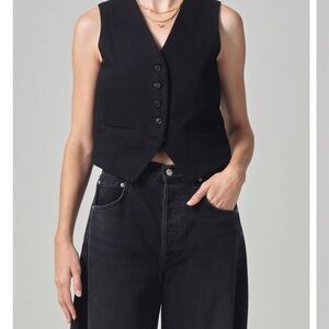 NWOT Sierra Black Button-Up Vest